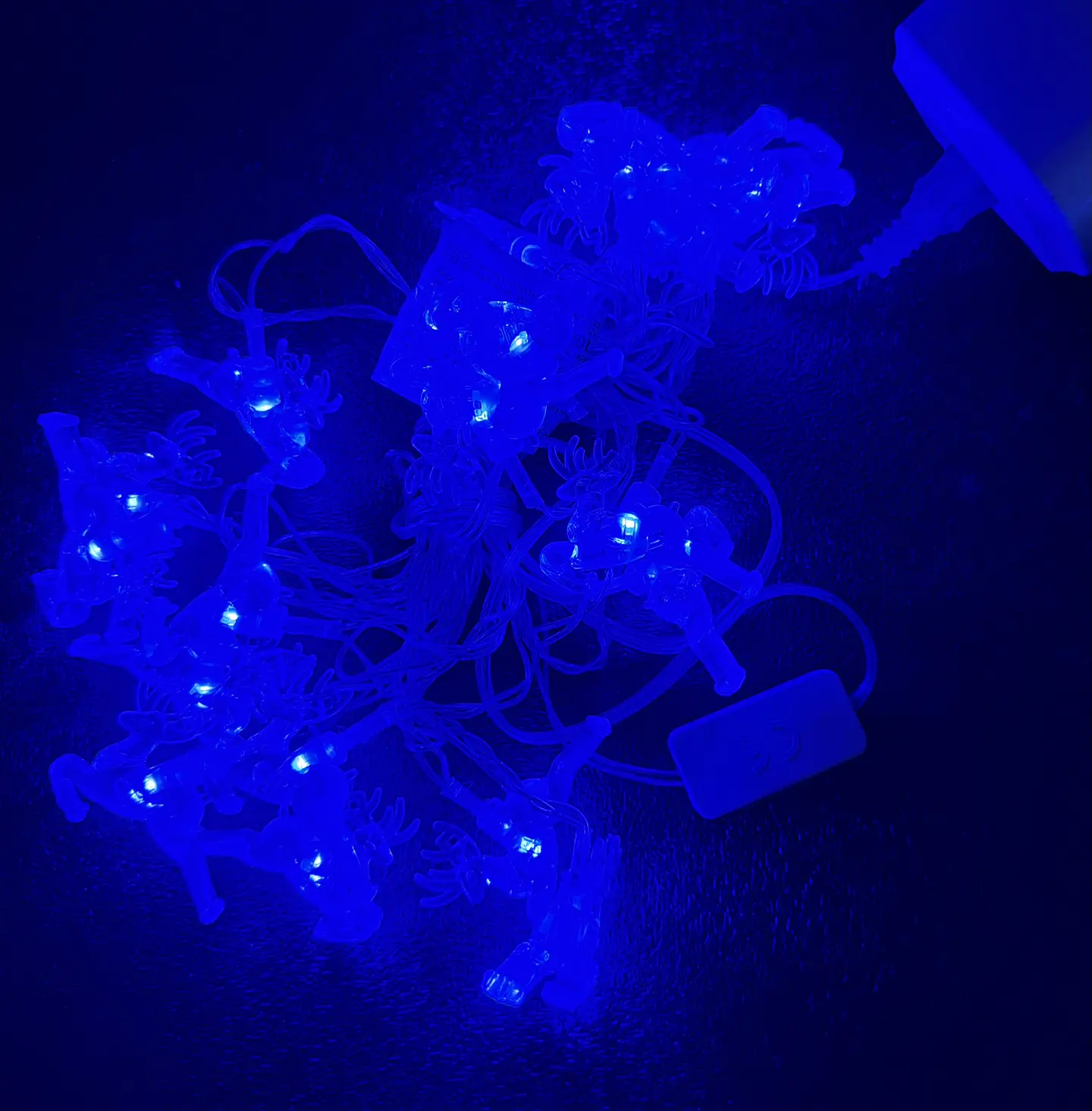 Grinalda LED 20L Azul (Estrelas) Fio Transparente 1