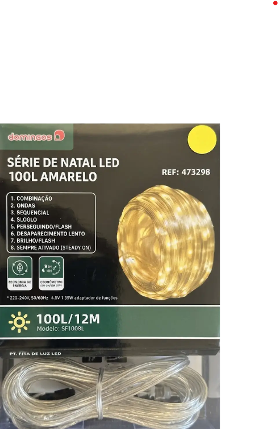 Fita LED domingos 100L (Amarelo) Temporizador - 12 Metros 1