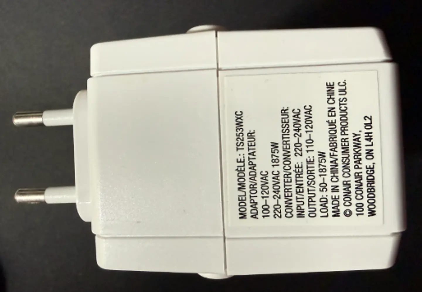 Adaptador e Conversor Universal TravelSmart Conair 110V-220V 3