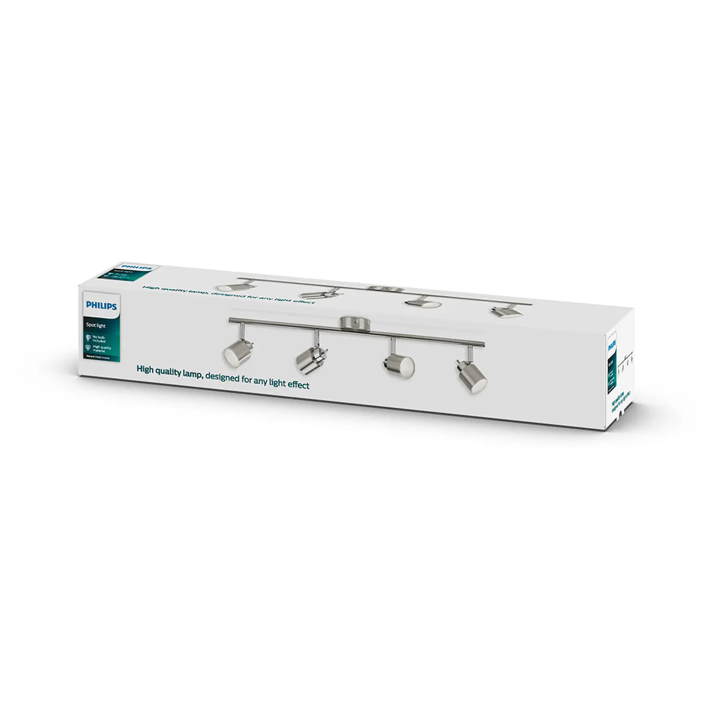 Projetor 4 Elementos PHILIPS Meranti GU10 (Cromado Fosco) - 69cm 2