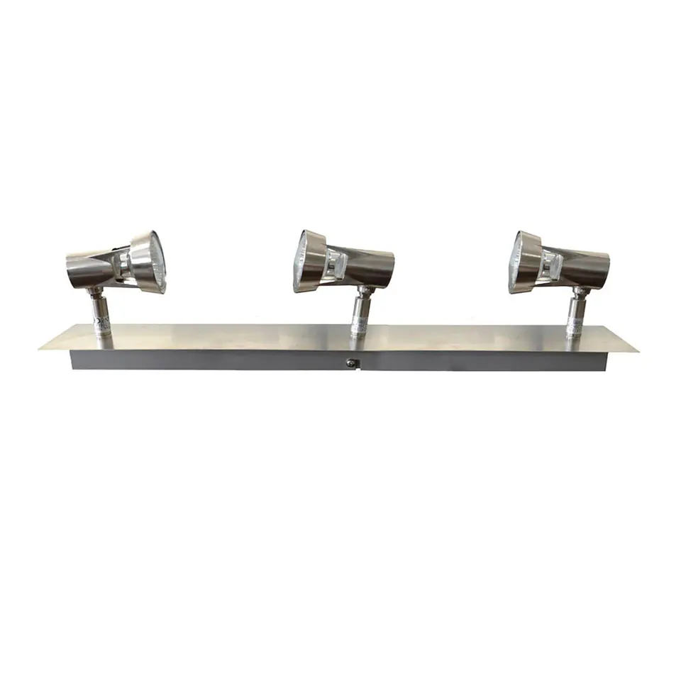 Régua 3 Focos GU10 EDM Sun Cromo Mate - 44,5cm 1