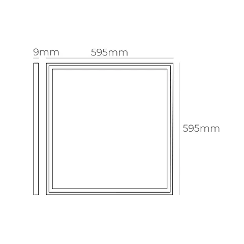 Painel LED Quadrado 40W 3200lm 6400K Luz Fria 60x60cm EDM