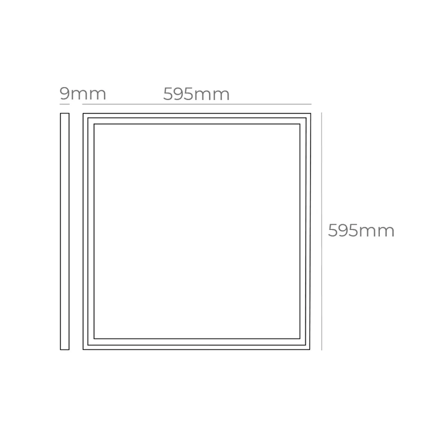 Painel LED Quadrado 40W 3200lm 6400K Luz Fria 60x60cm EDM 2