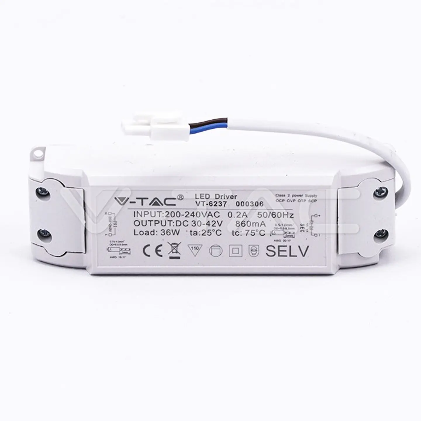 Painel LED 36W 60x60cm V-TAC 6400K Luz Fria - Conjunto 6 pcs (SKU: 8085) 3