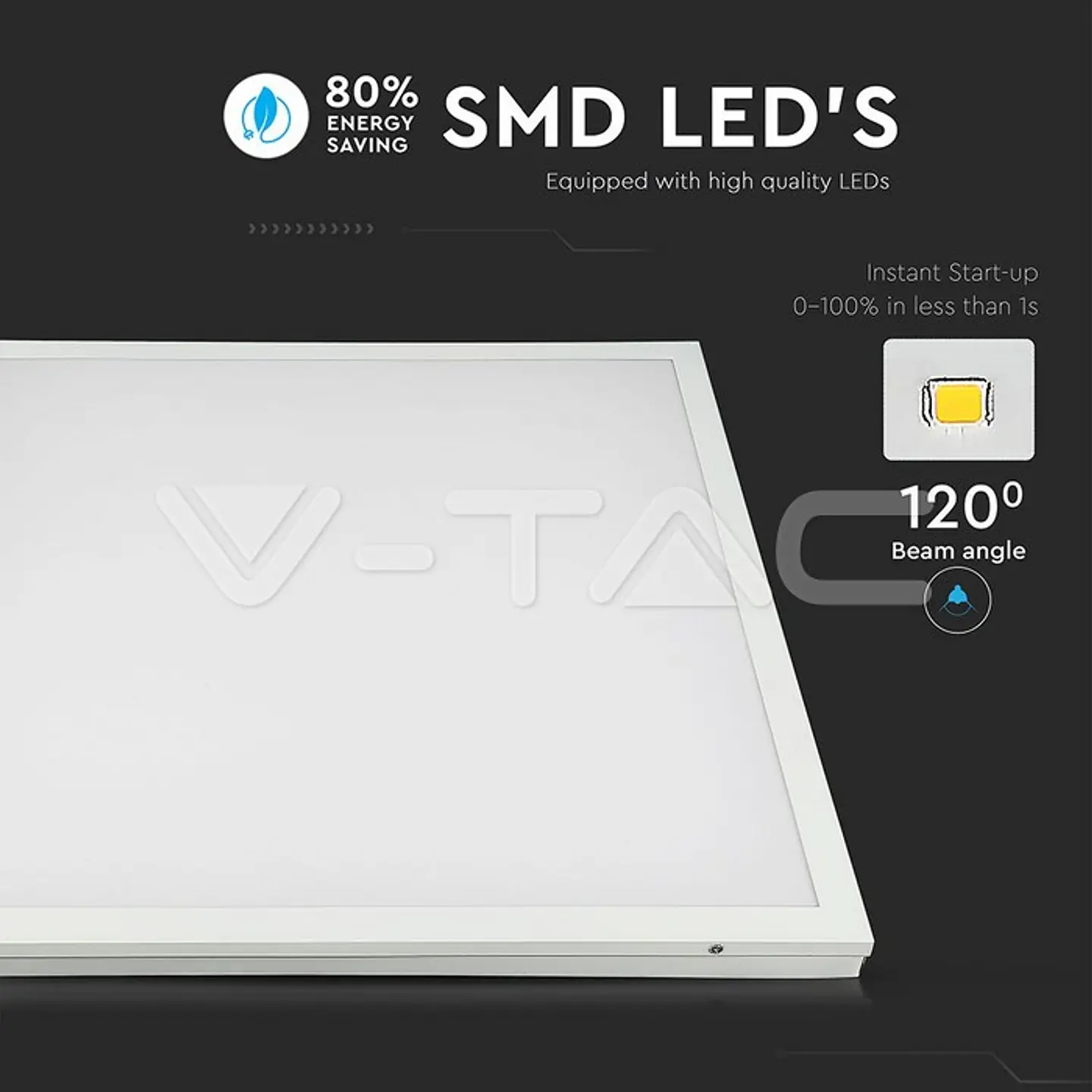 Painel LED de Superfície 40W 6500K 60x60cm V-TAC (SKU: 6452) 2