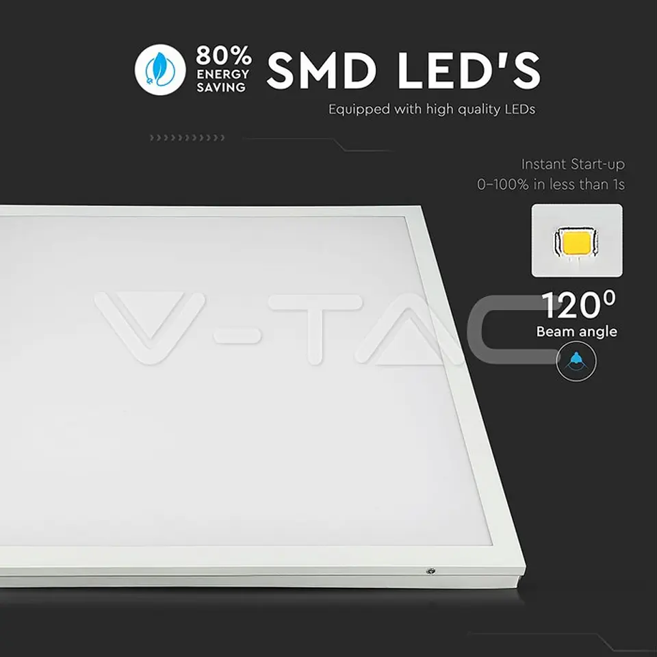 Painel LED de Superfície 40W 6500K 60x60cm V-TAC (SKU: 6452) 2