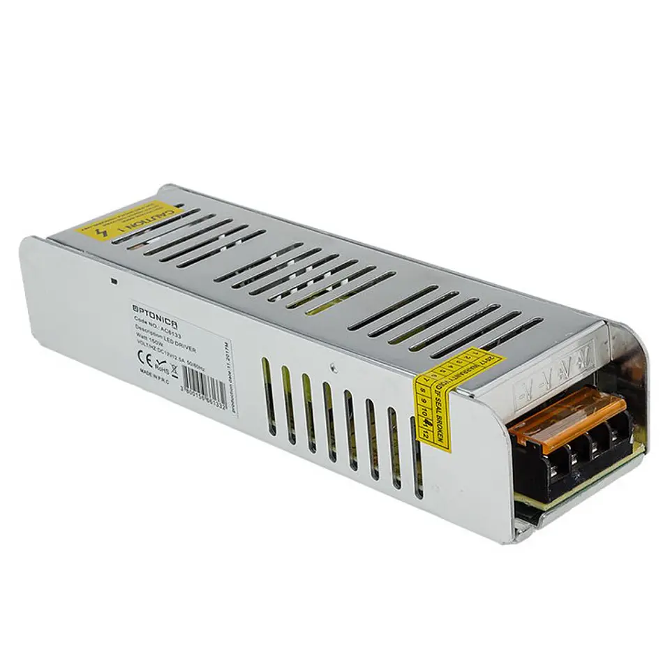 Fonte de Alimentação Slim para Fita LED 150W 12V Optonica (SKU: 6133) 1