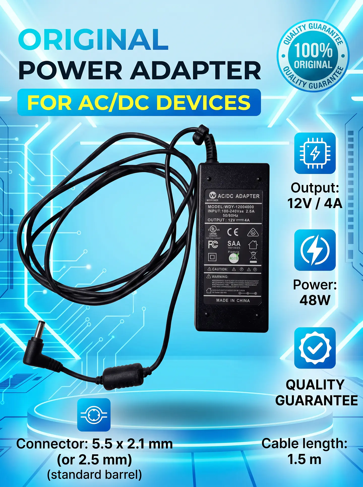 Fonte de Alimentação 4A 12V  1