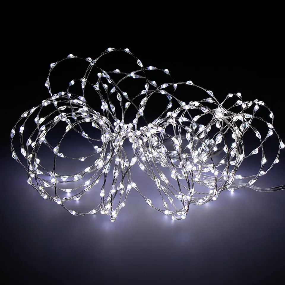 Grinalda Micro LED Extra Brilhante Exterior 600cm 378 LEDs Branco Frio (SKU: 71066) 1