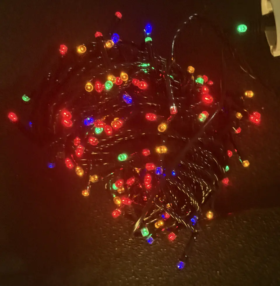 Grinalda com 500 LEDs de Lâmpadas Plásticas Redondas Indestrutíveis 30m 1