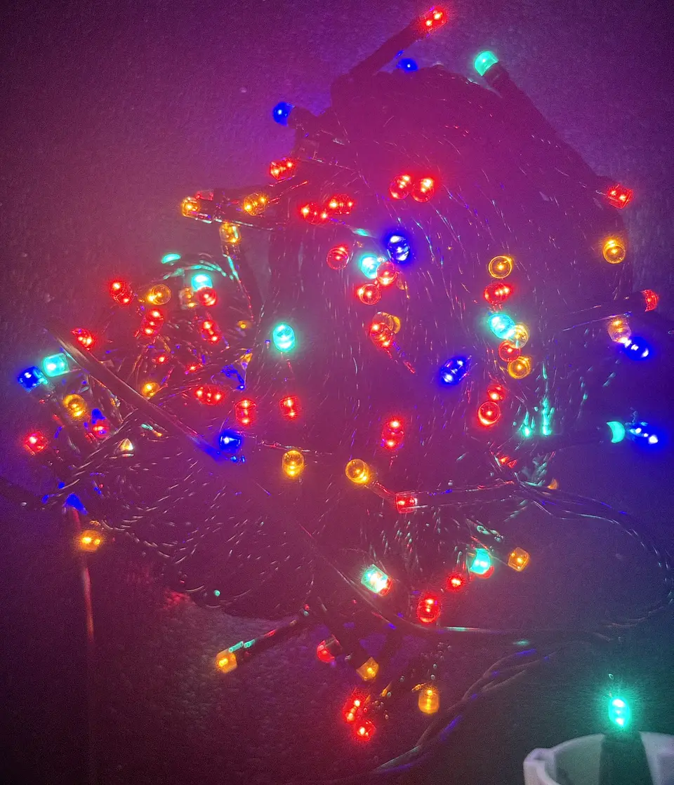 Grinalda com 500 LEDs de Lâmpadas Plásticas Redondas Indestrutíveis 30m 2