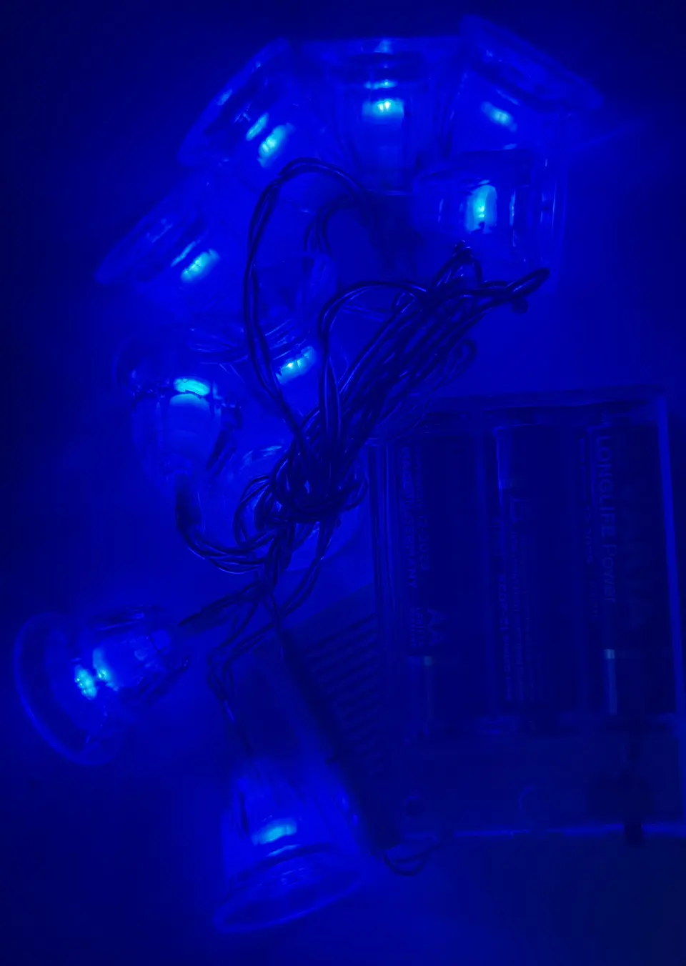 Декоративные новогодние огни на батарейках Luz Europa 10 LED Синие 1
