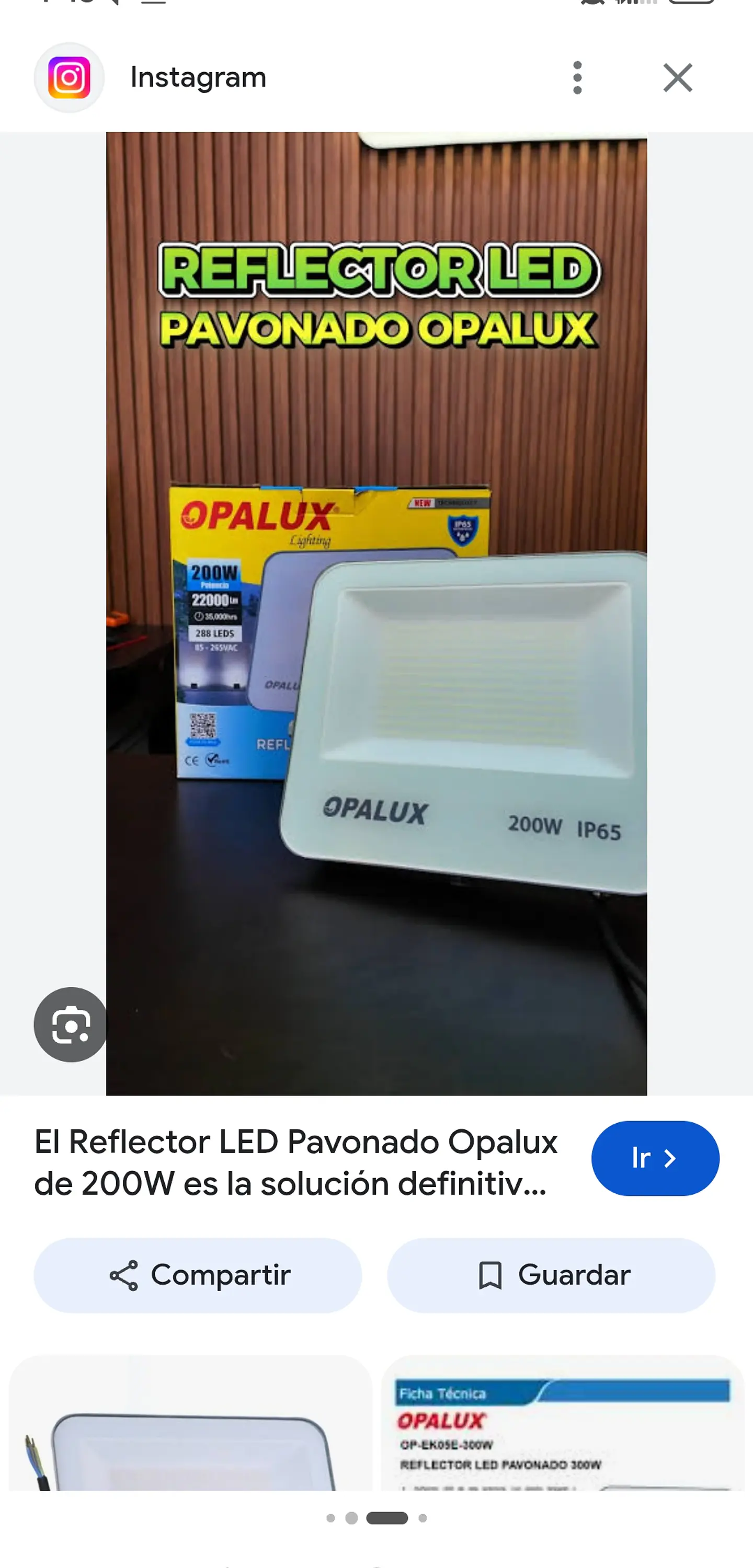 Reflector 200w opalux pavonado 1