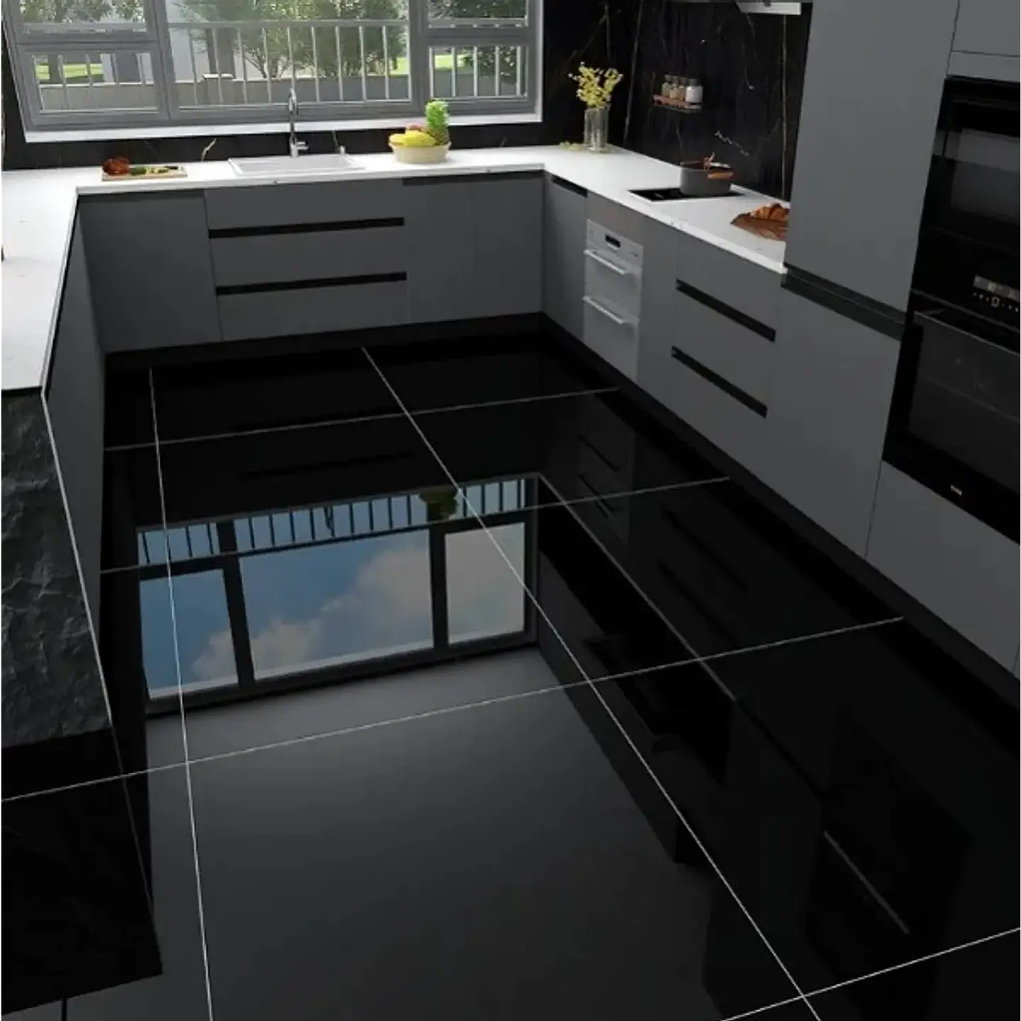 PORCELANATO SUPER BLACK IMP 60X60 1.44M2 1