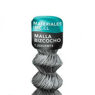 Malla Bizcocho 120x25mts Galvanizado