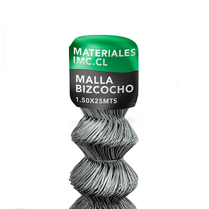 Malla Bizcocho 150x25mts Galvanizado