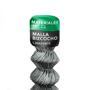 Malla Bizcocho 180x25mts Galvanizado