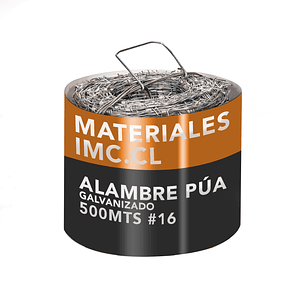 Alambre Púa 500 mts #16 Galvanizado