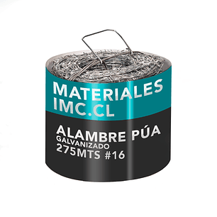 Alambre Púa 275 mts #16 Galvanizado