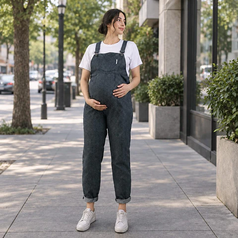 Jardinera embarazo denim