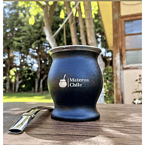 Mate de acero materos chile negro 