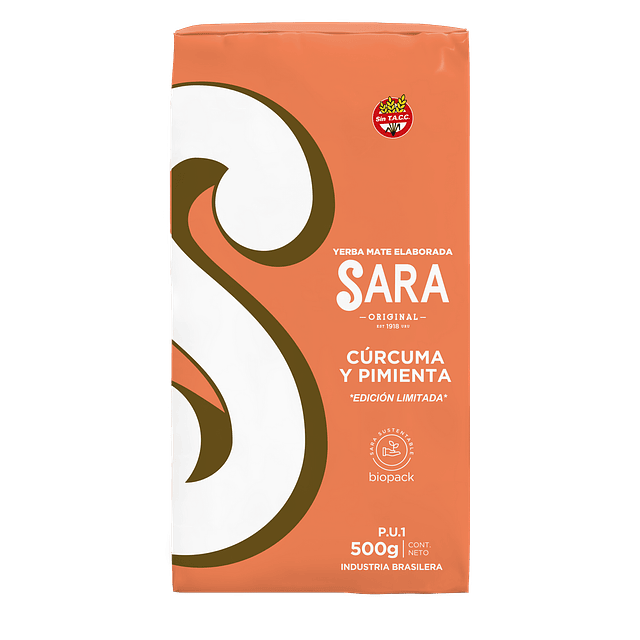 Yerba mate Sara Curcuma y Pimienta