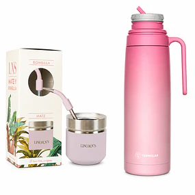 Set Matero Termolar R-Evolution Rosado + Mate Lincoln's