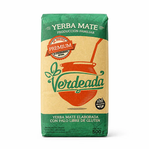 Yerba Mate Verdeada Premium con Palo – 500 g