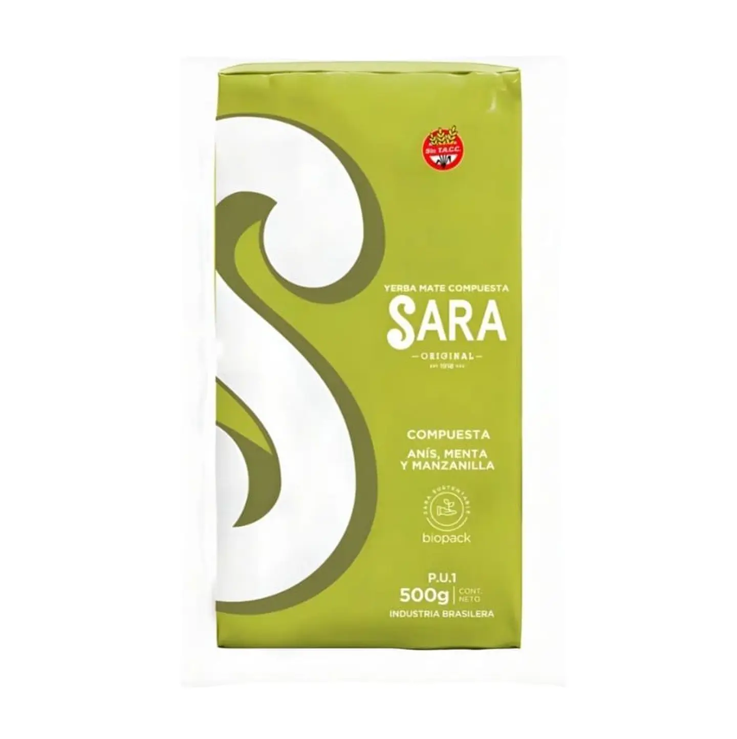 Yerba Mate Sara Compuesta Anís, Menta y Manzanilla – 500 g 1