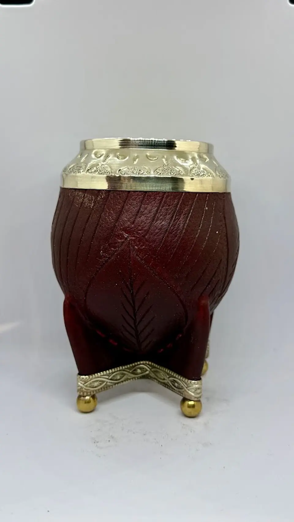 Mate Torpedo Súper Premium de Calabaza – Bordó/Vino 1
