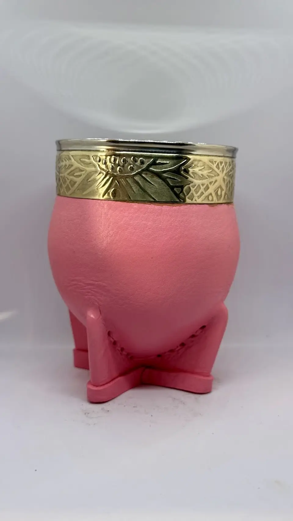 Mate Imperial de Calabaza Premium Rosa con Grabado Incluido 1