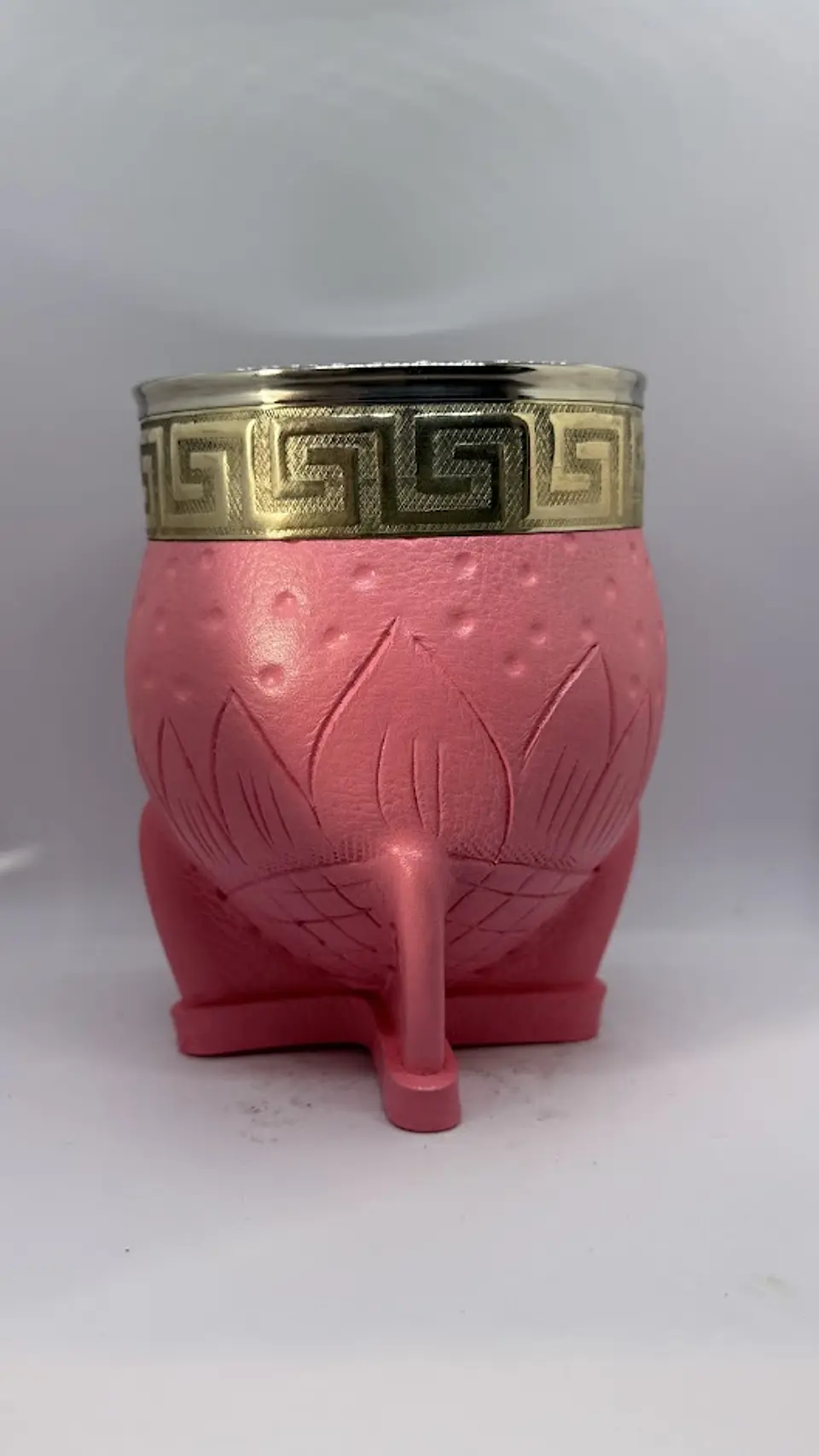 Mate Imperial Premium Labrado Rosa con Interior de Acero y Grabado Incluido 1
