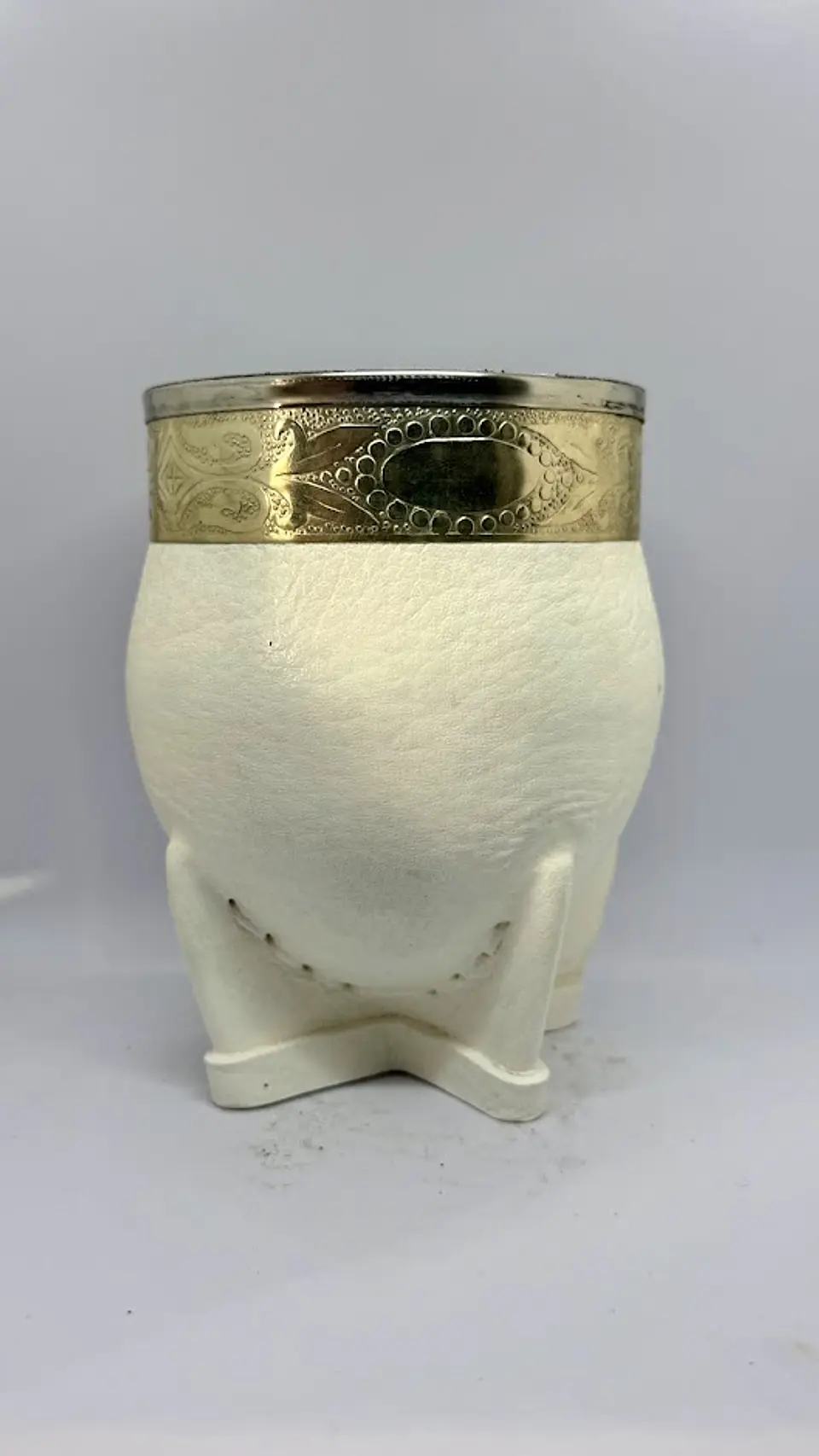 Mate Imperial Premium Blanco con Interior Calabaza y Grabado Incluido 1