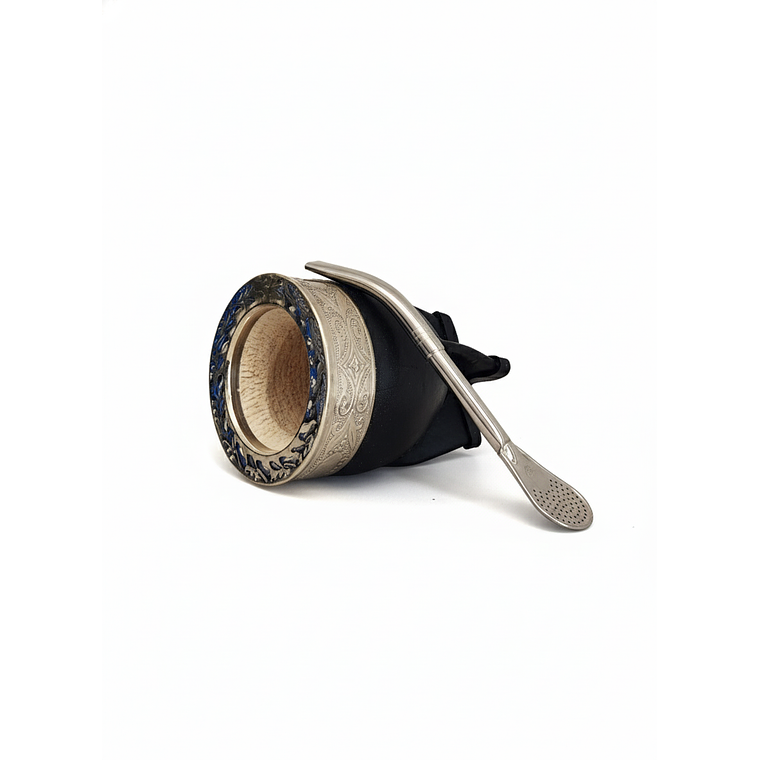 Mate Imperial Negro Cincelado Alpaca 2