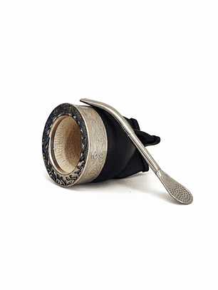 Mate Imperial Negro Cincelado Alpaca