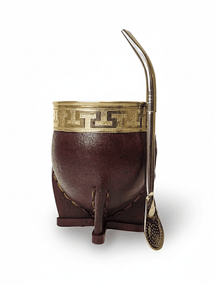 Mate Imperial Marrón Cincelado Alpaca