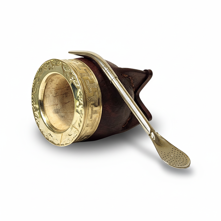 Mate Imperial Marrón Cincelado Alpaca 2