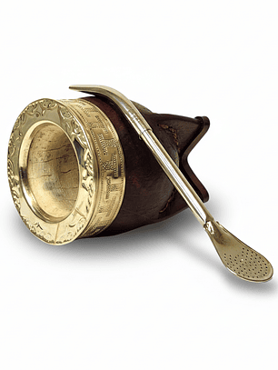 Mate Imperial Marrón Cincelado Alpaca