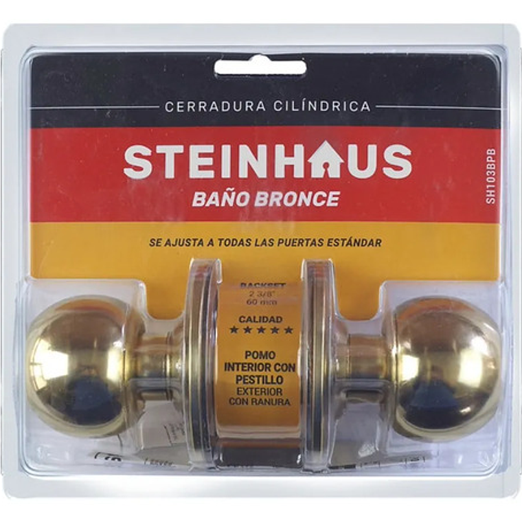 Cerradura De Pomo Bronce Dormitorio U Oficina 5