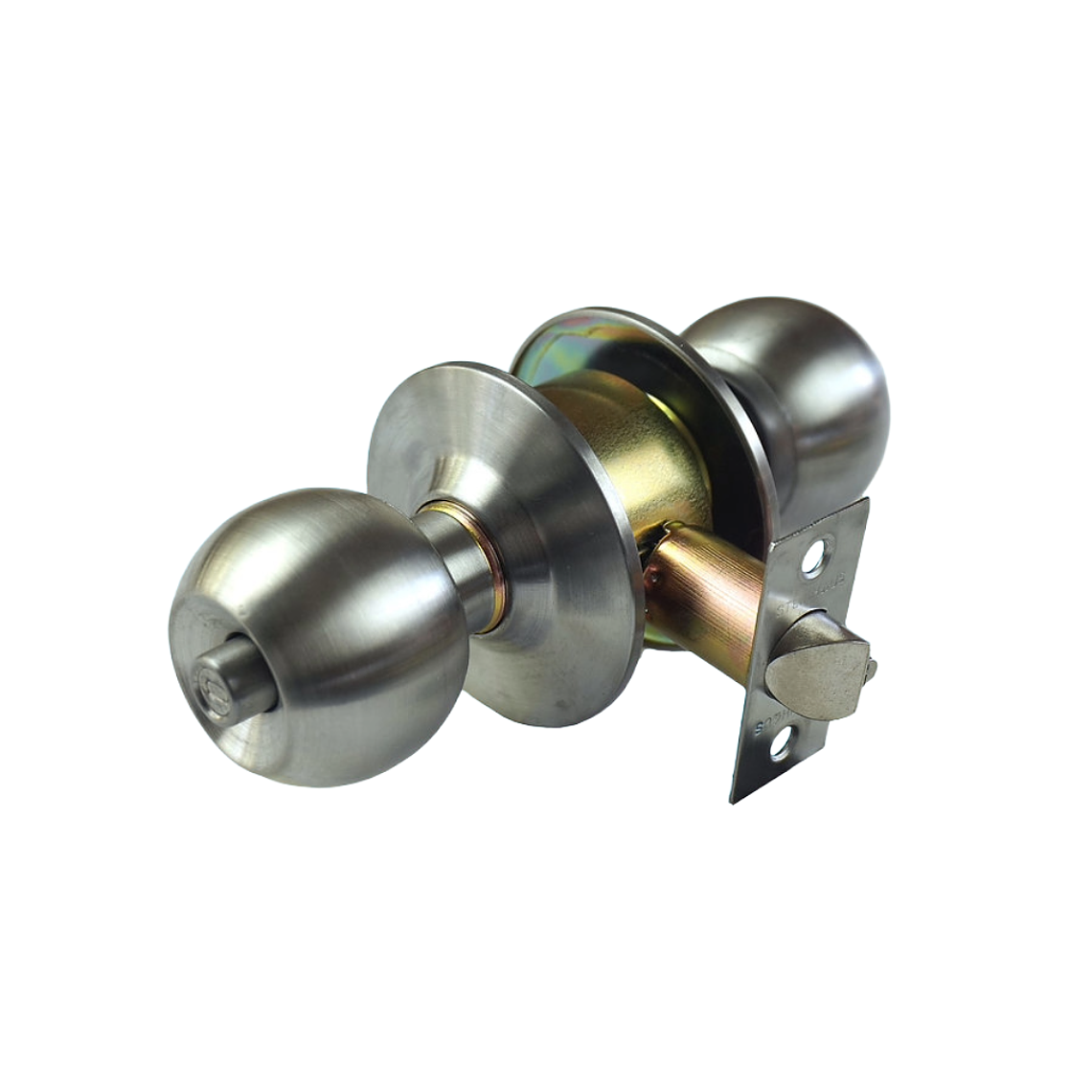 Cerradura de Pomo inox para dormitorio u oficina 1