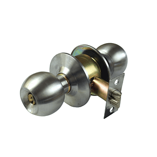 Cerradura de Pomo inox para dormitorio u oficina
