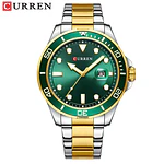 Reloj Curren 8388 Hombre Acero - Plata Dorado Verde