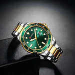 Reloj Curren 8388 Hombre Acero - Plata Dorado Verde
