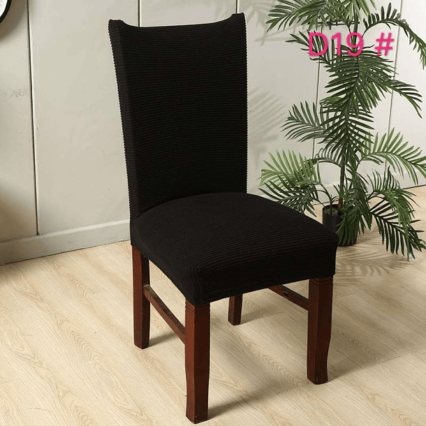 PACK DE 6 FUNDAS CUBRE SILLAS DE TELA ELASTICADA CUADRILLE 4