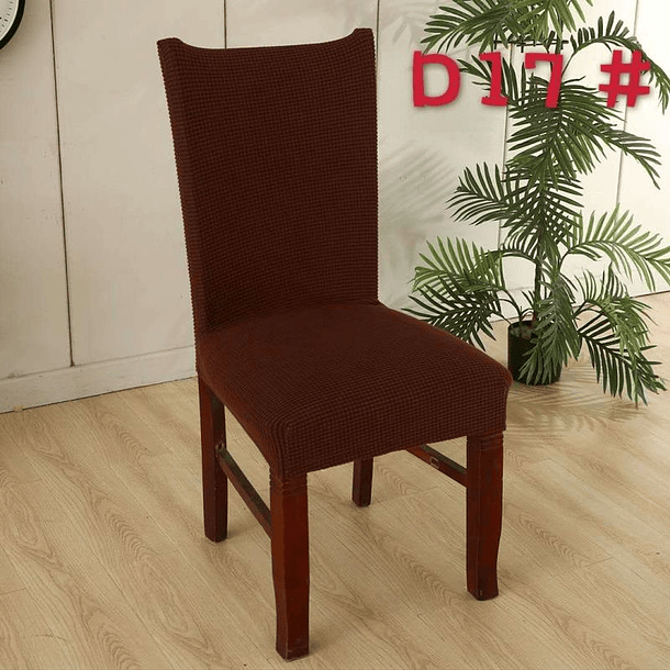 PACK DE 6 FUNDAS CUBRE SILLAS DE TELA ELASTICADA CUADRILLE 5