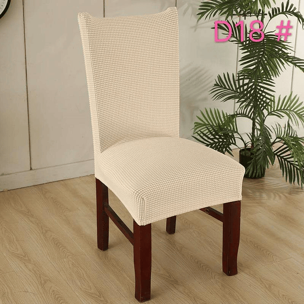 PACK DE 6 FUNDAS CUBRE SILLAS DE TELA ELASTICADA CUADRILLE 6