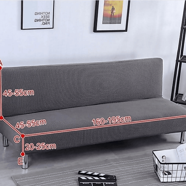 FUNDA CUBRE FUTON DE TELA ELASTICADA CUADRILLE 9