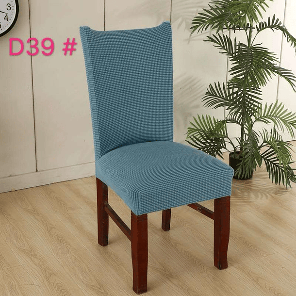 PACK DE 4 FUNDAS CUBRE SILLAS DE TELA ELASTICADA CUADRILLE 5