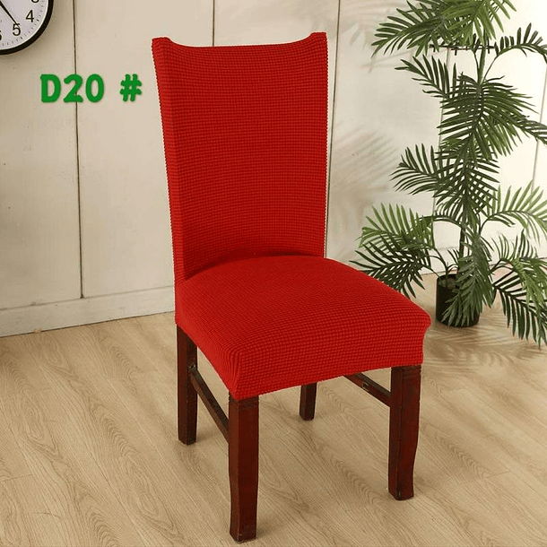 PACK DE 4 FUNDAS CUBRE SILLAS DE TELA ELASTICADA CUADRILLE 7