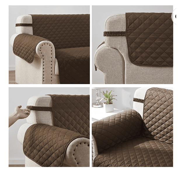 SET Cubre Sofa con ligas Sujetadoras 3-1-1 Anti-derrame 2
